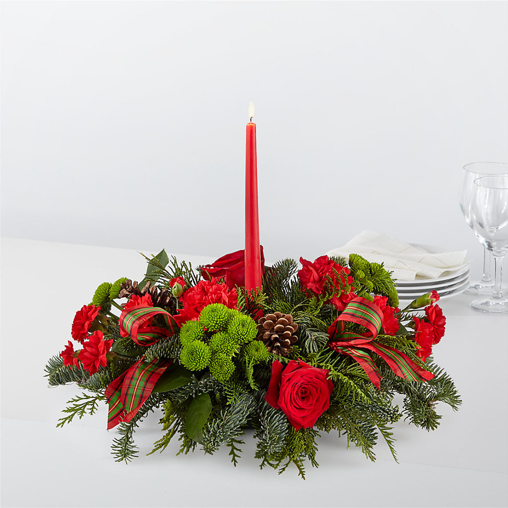 By the Candlelight Centerpiece – MIDTOWN FLORIST, Kenosha WI