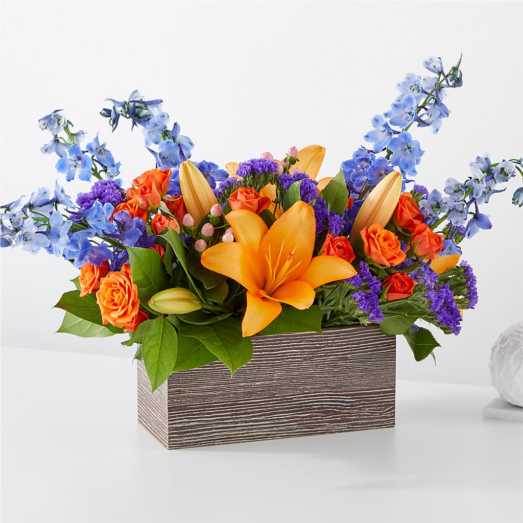 Radiant Citrus Box Bouquet – MIDTOWN FLORIST, Kenosha WI