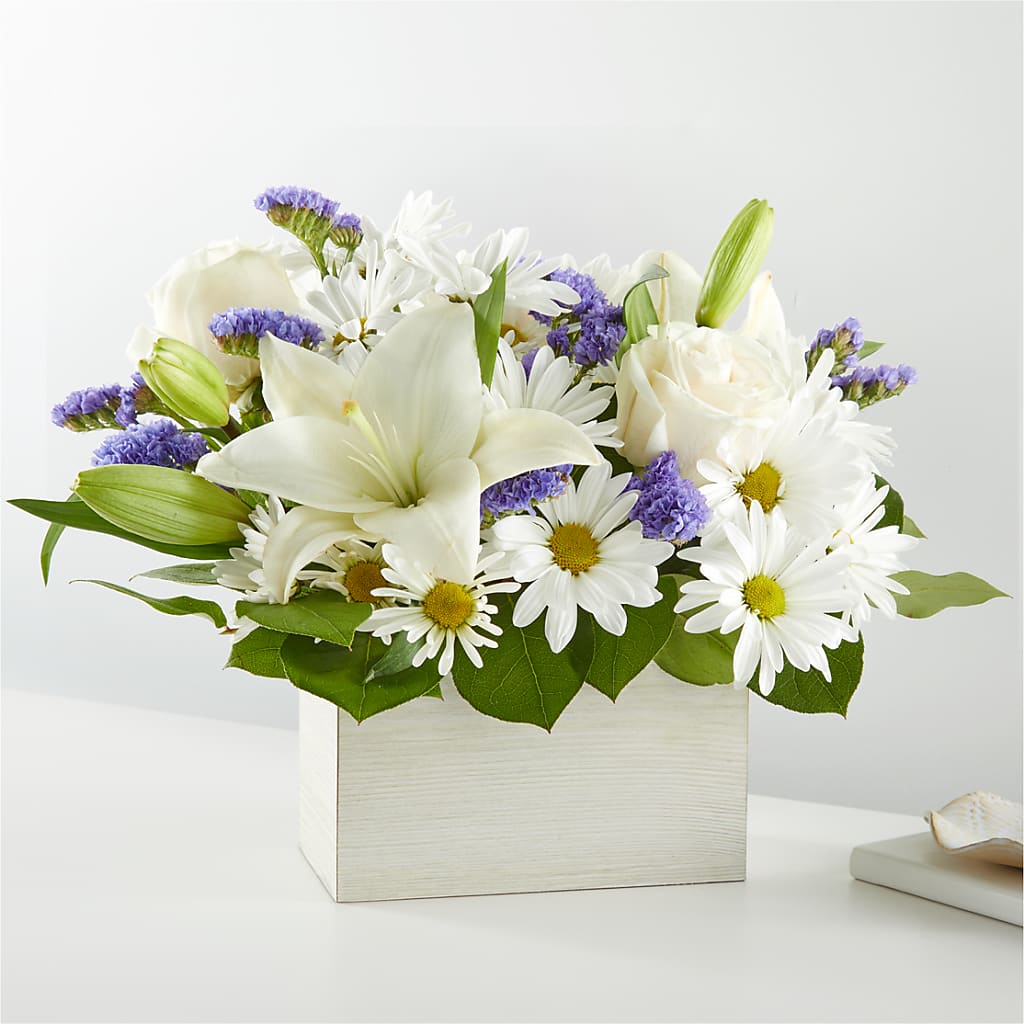 Beyond Blue Box Bouquet – Midtown Florist, Kenosha WI