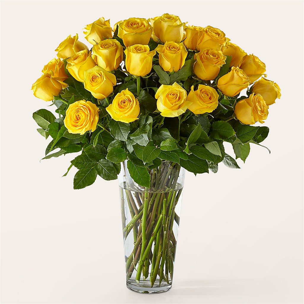 Long Stem Yellow Rose Bouquet – MIDTOWN FLORIST, Kenosha WI