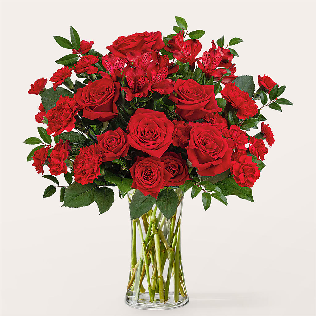 Brilliant Ruby Bouquet – Aiello Mid-town Florist Inc, Kenosha WI