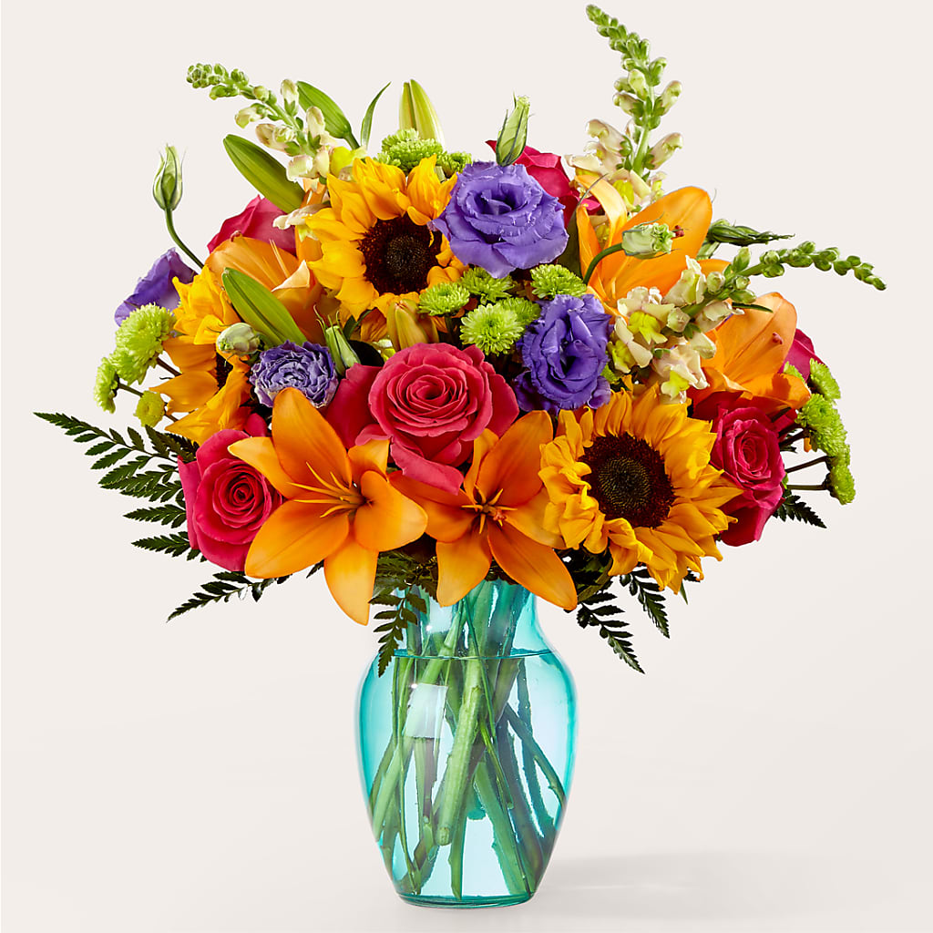 Double Rainbow Bouquet – Midtown Florist, Kenosha WI