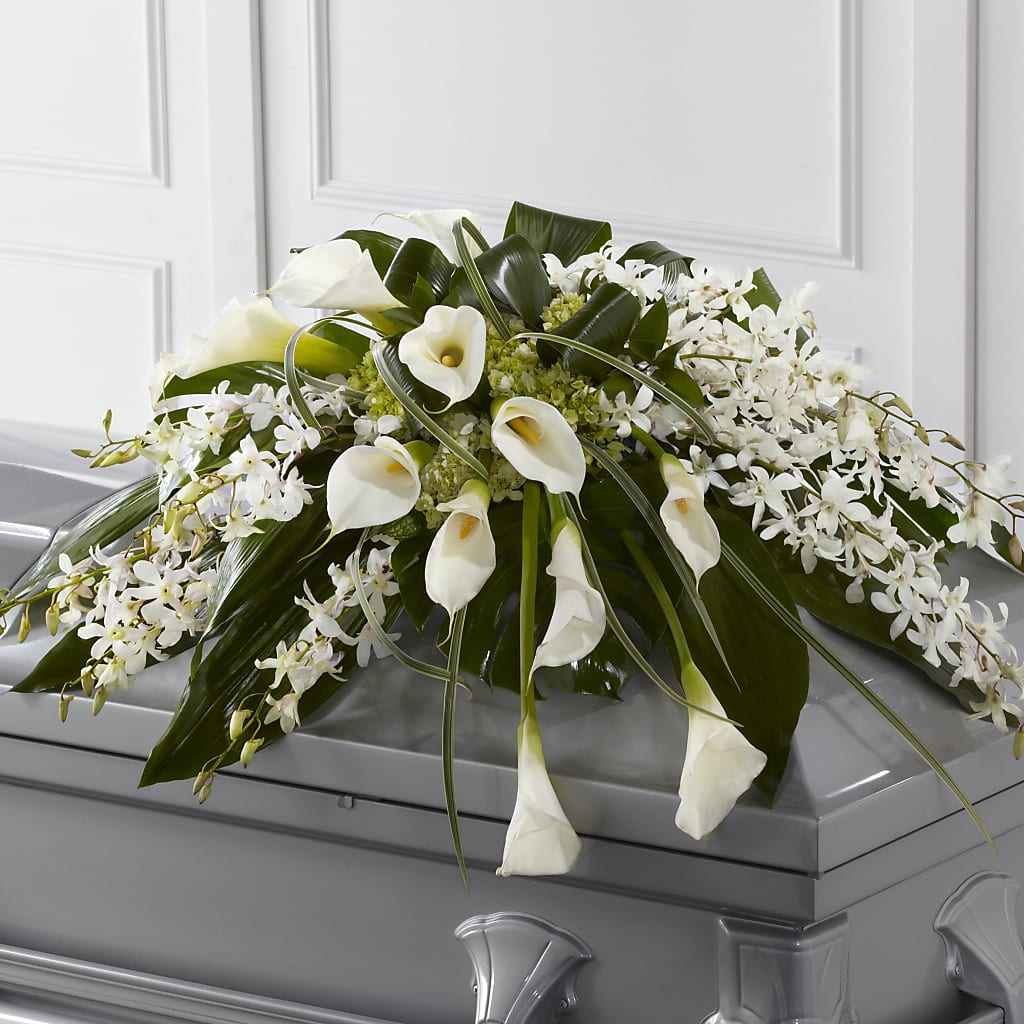 Angel Wings Casket Spray – Midtown Florist, Kenosha WI