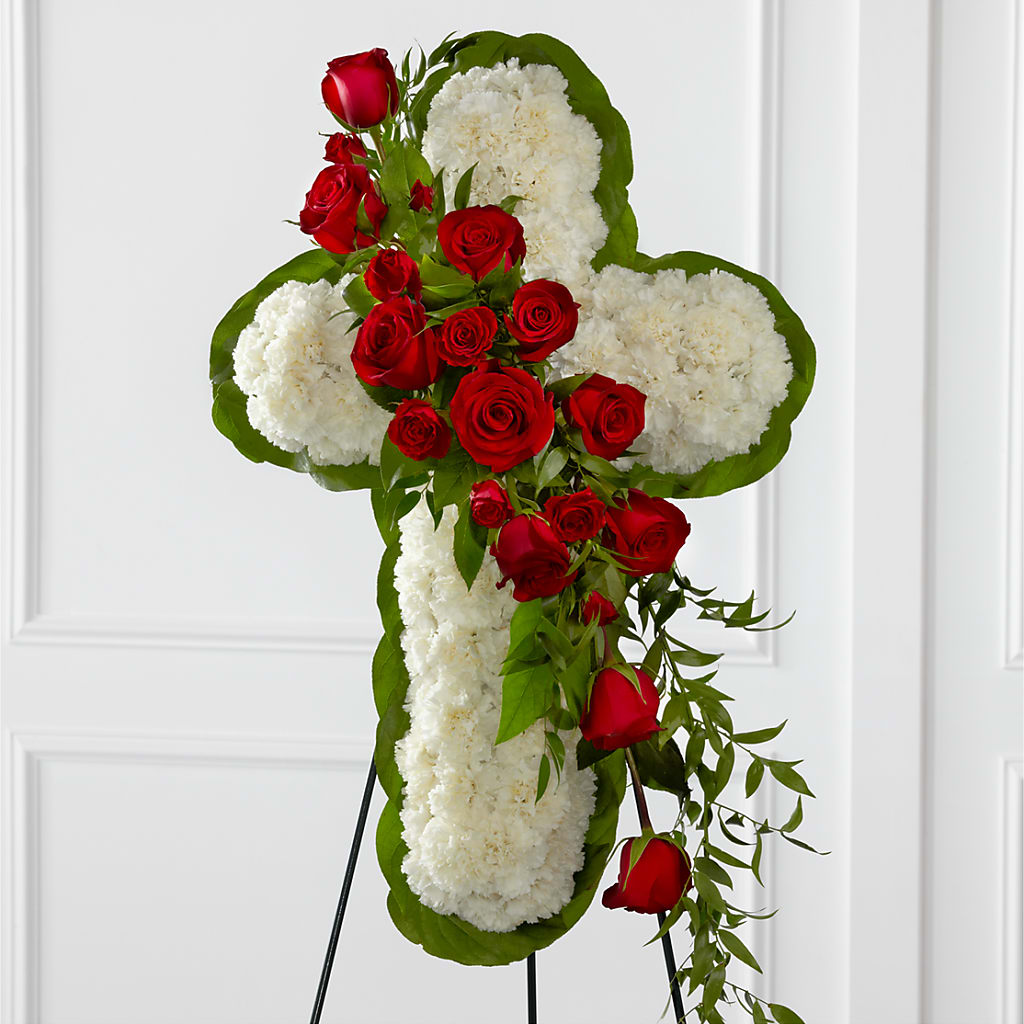 Floral Cross Easel – MIDTOWN FLORIST, Kenosha WI