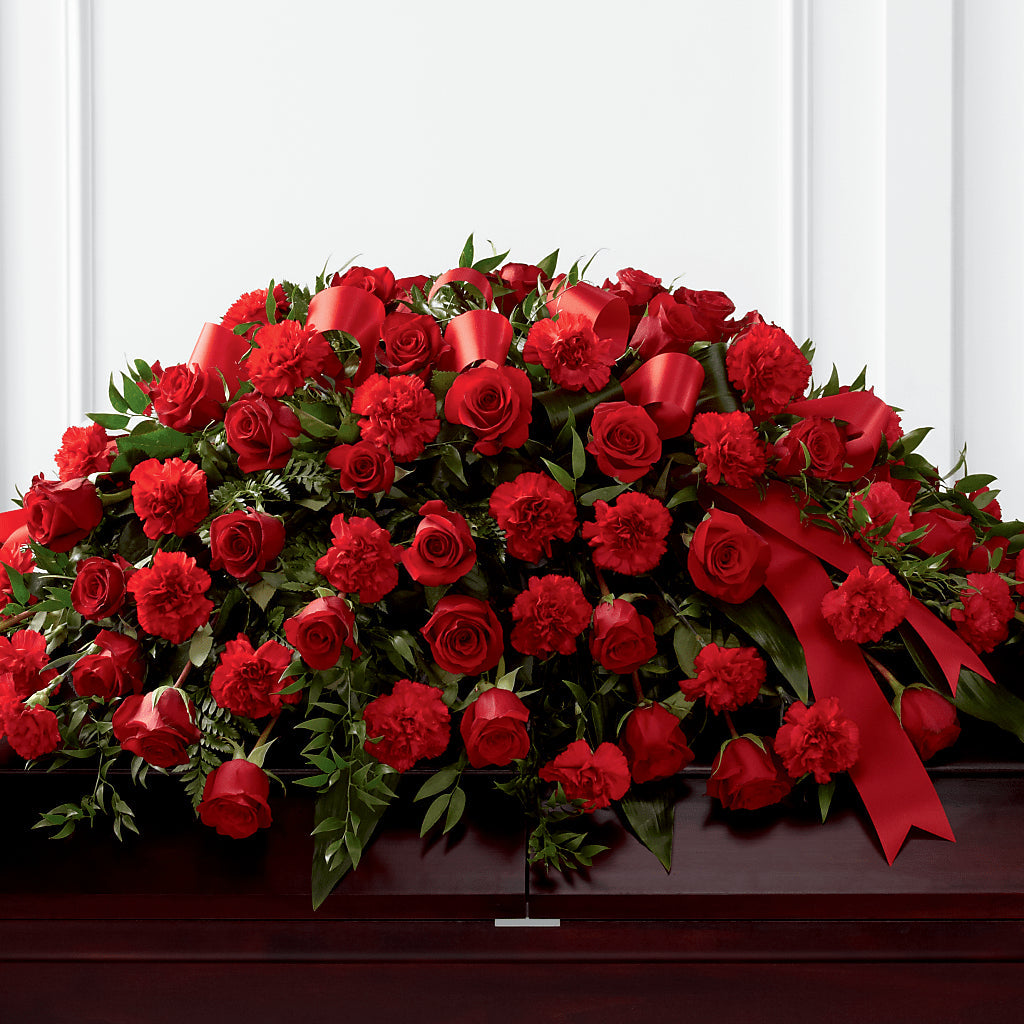 Tribute of Life Casket Spray – Midtown Florist, Kenosha WI