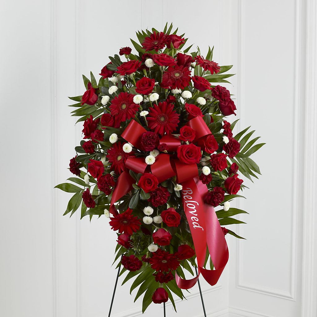 Treasured Memories Standing Spray – MIDTOWN FLORIST, Kenosha WI