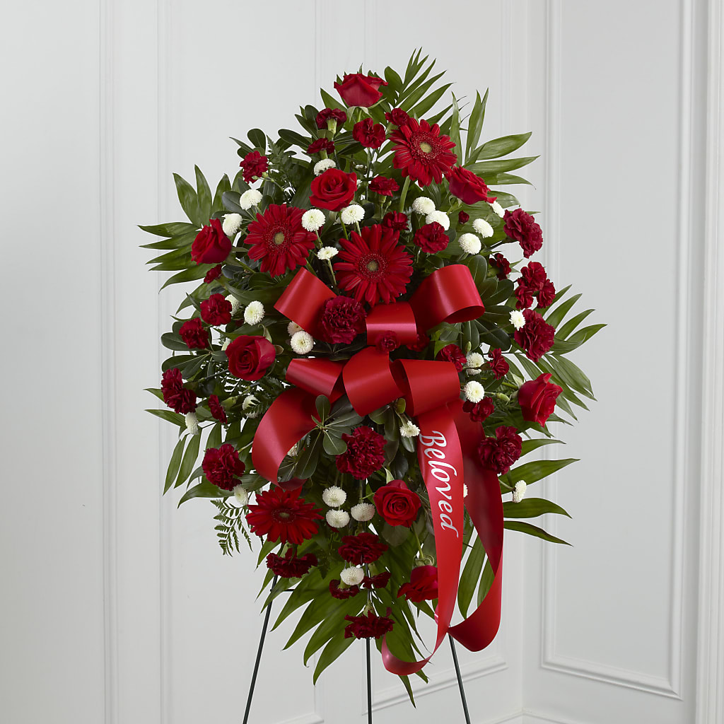 Treasured Memories Standing Spray – MIDTOWN FLORIST, Kenosha WI