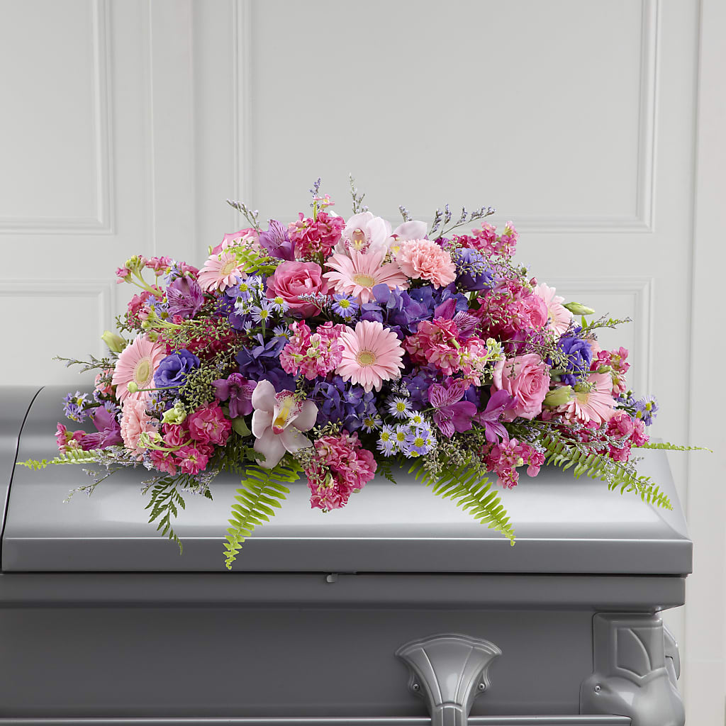 Glorious Garden Casket Spray – Midtown Florist, Kenosha WI