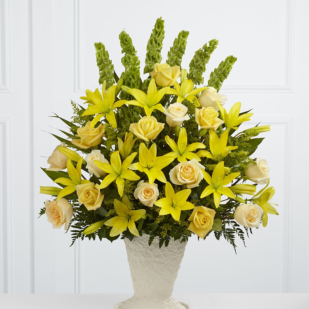 Golden Memories Arrangement – Midtown Florist, Kenosha WI