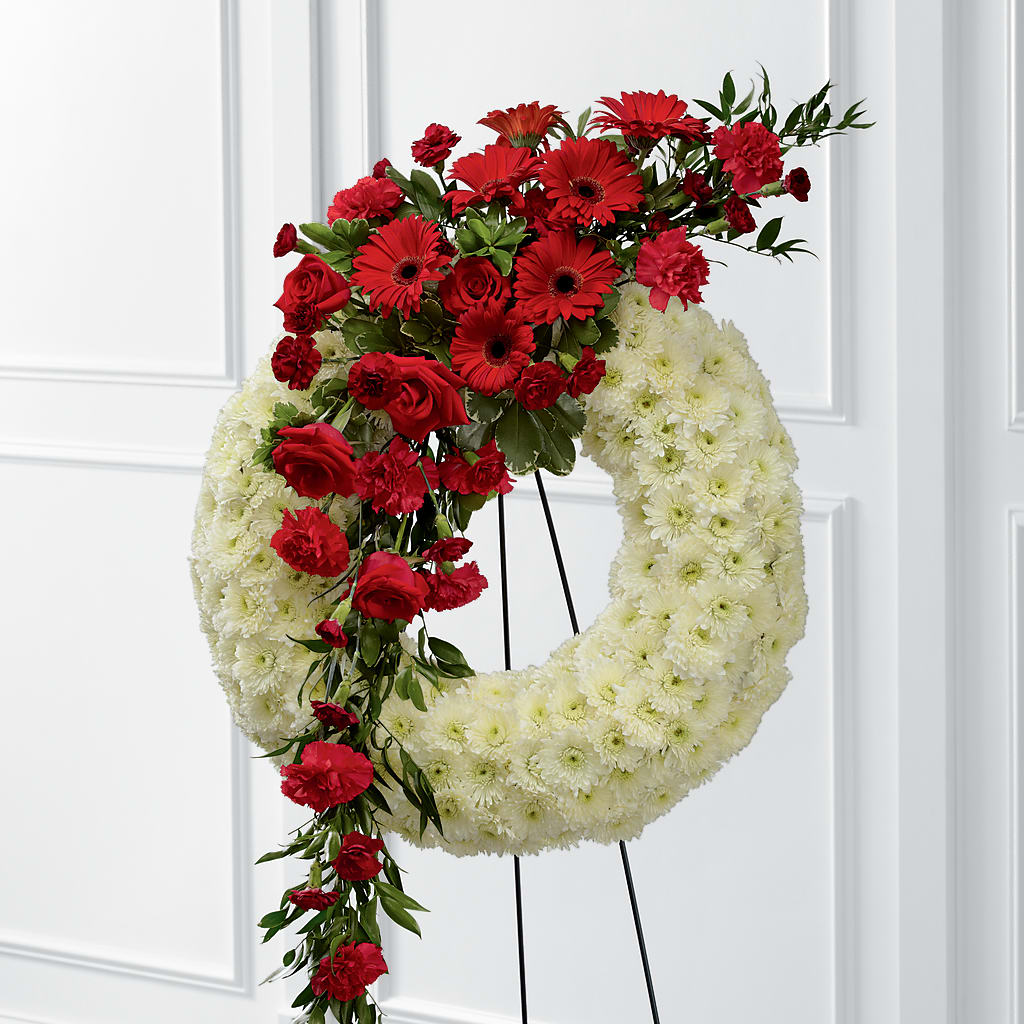 Graceful Tribute Wreath – MIDTOWN FLORIST, Kenosha WI