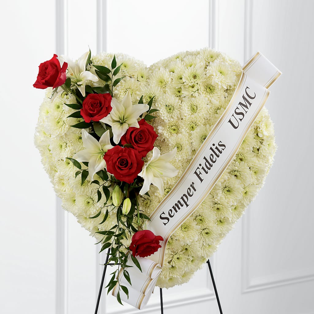 Heartfelt Hero Standing Heart – MIDTOWN FLORIST, Kenosha WI