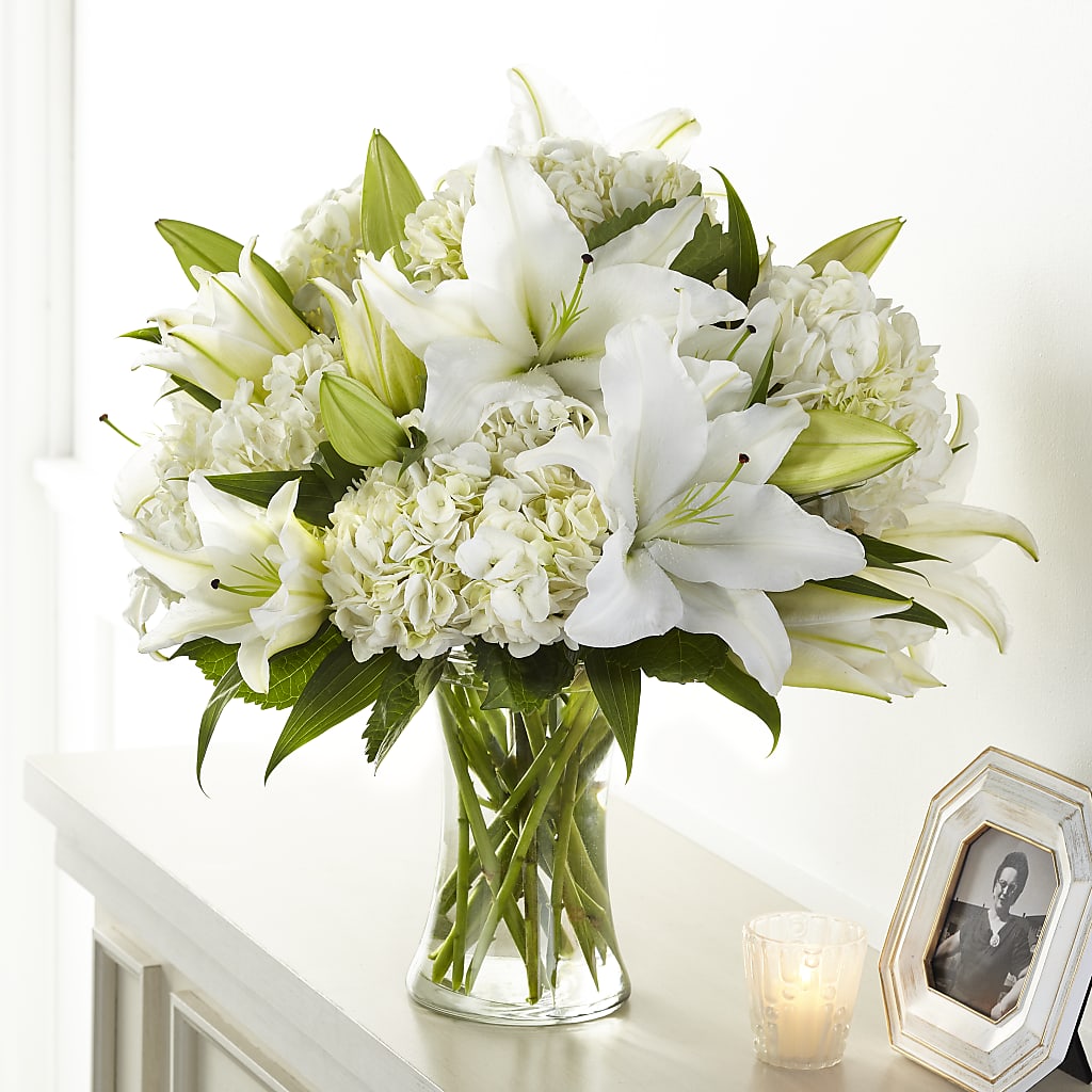 Compassionate Lily Bouquet – MIDTOWN FLORIST, Kenosha WI