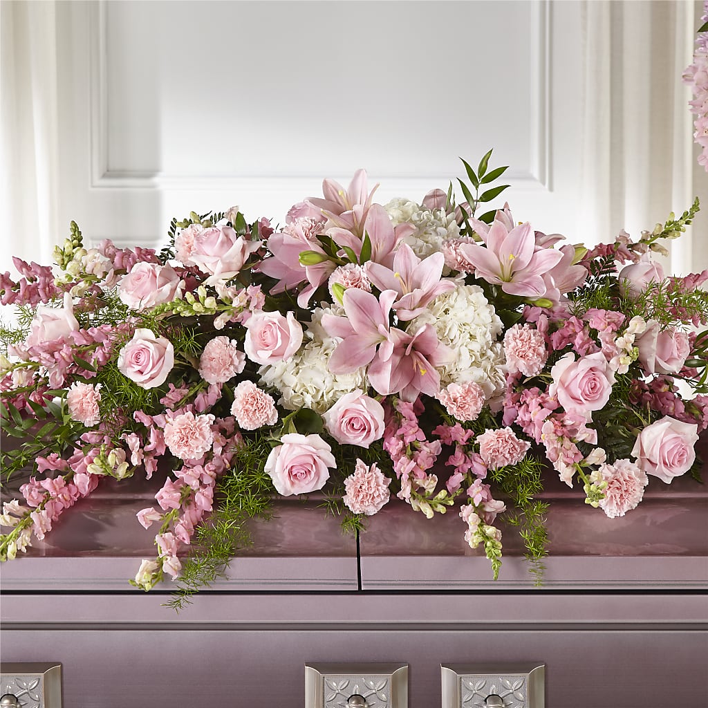 Life & Remembrance Casket Spray – MIDTOWN FLORIST, Kenosha WI