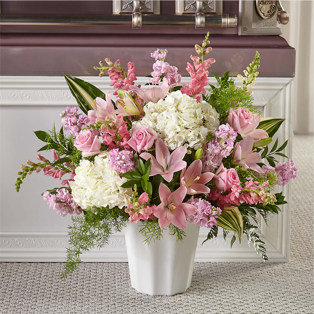 Simply Serene Floor Basket – MIDTOWN FLORIST, Kenosha WI