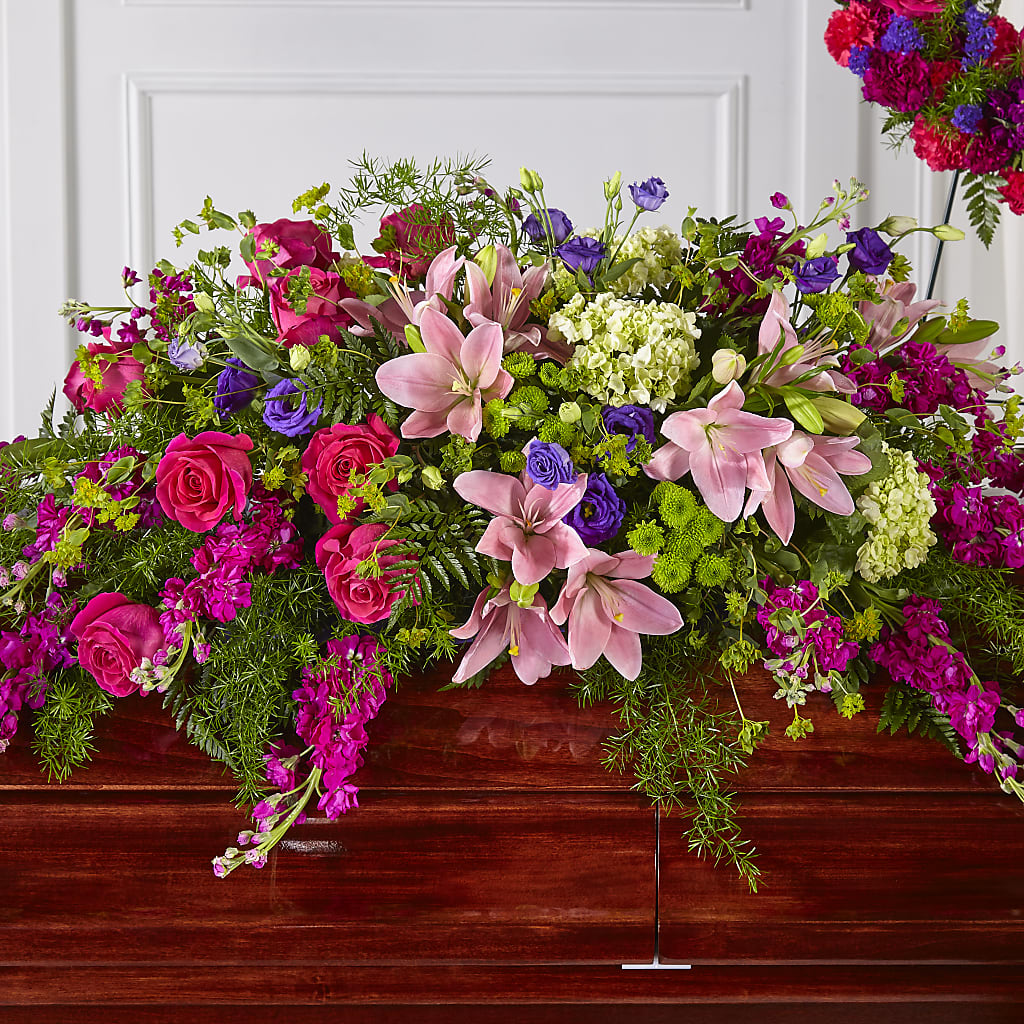 Radiant Tribute Casket Spray – Midtown Florist, Kenosha WI