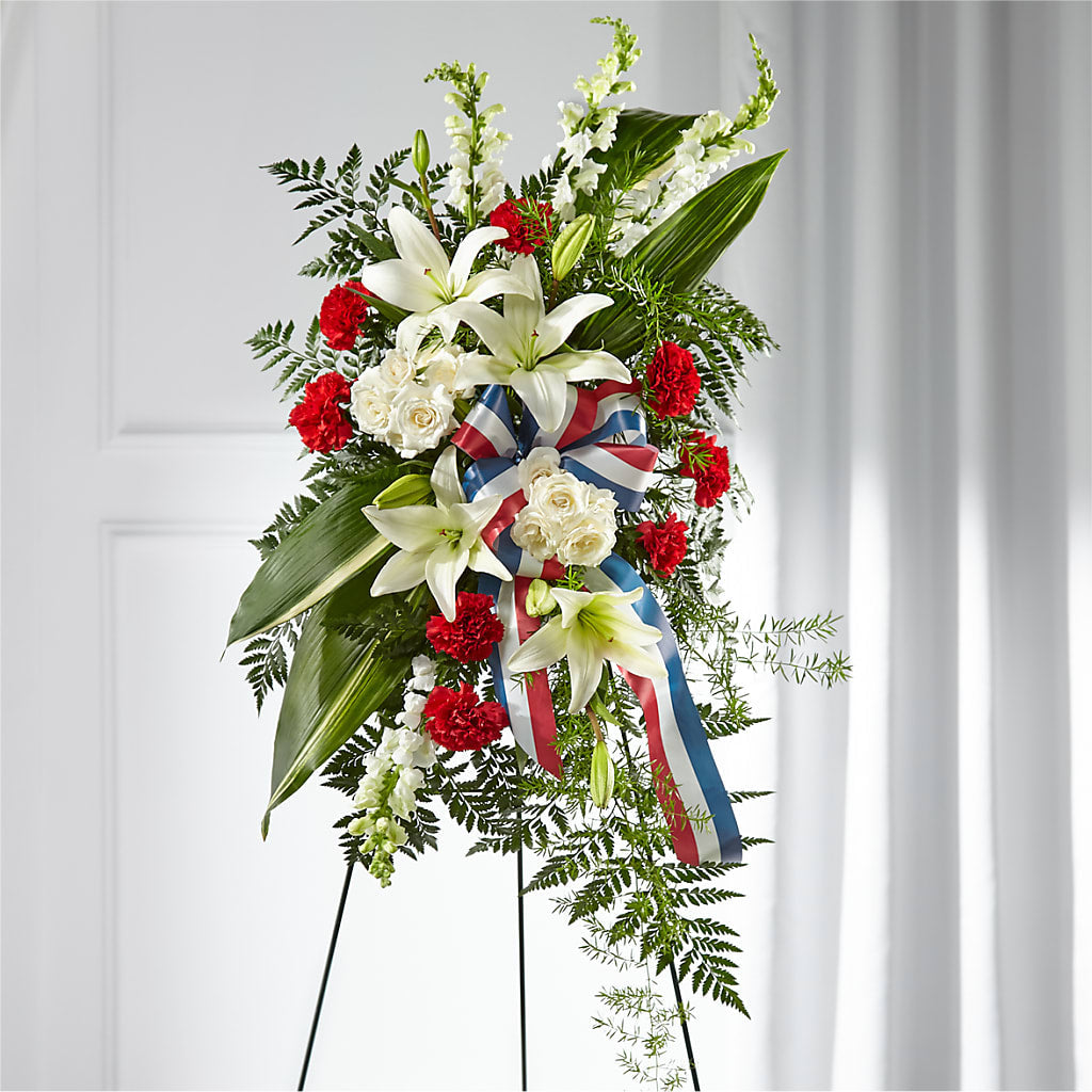 Stars of Life Standing Spray – Midtown Florist, Kenosha WI