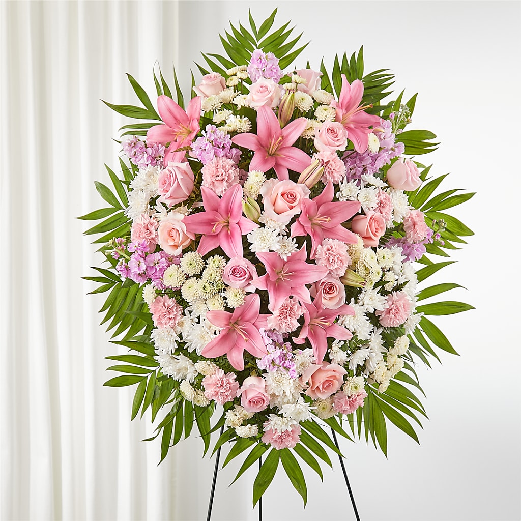 Offering Solace Standing Spray – MIDTOWN FLORIST, Kenosha WI