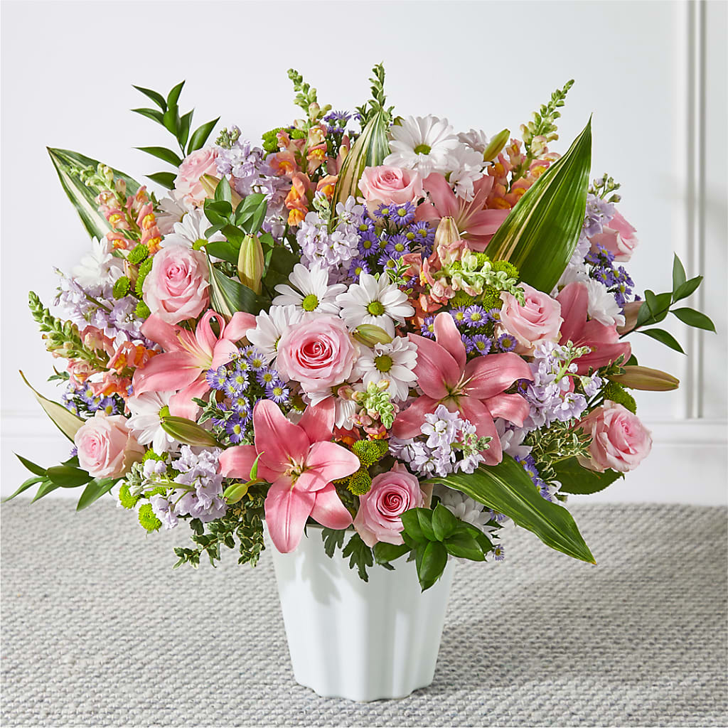 Abundant Compassion Floor Basket – Midtown Florist, Kenosha WI
