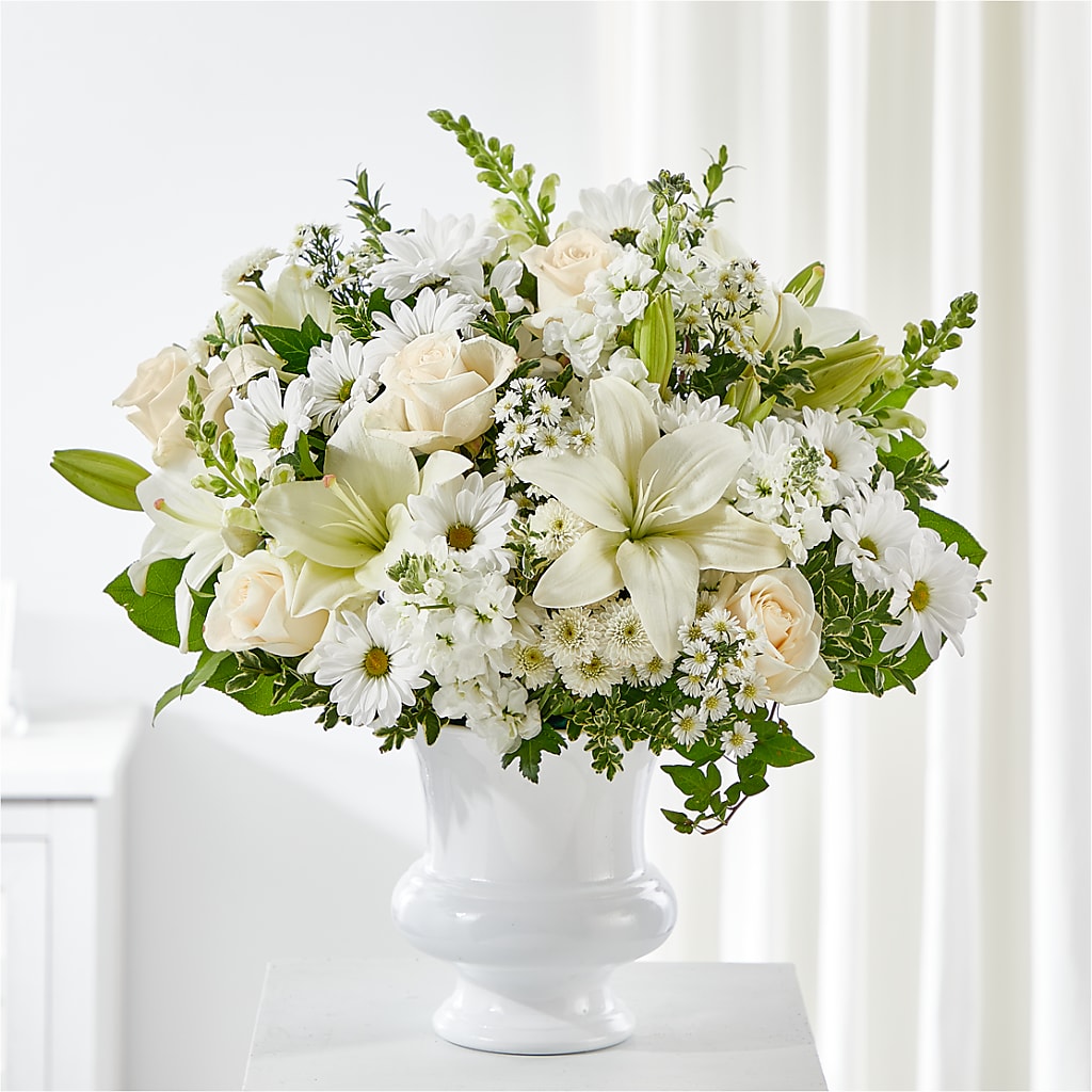 Uplifting Urn Arrangement – MIDTOWN FLORIST, Kenosha WI