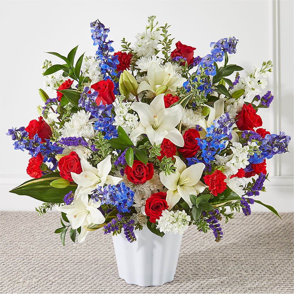 Consoled Floor Basket – MIDTOWN FLORIST, Kenosha WI