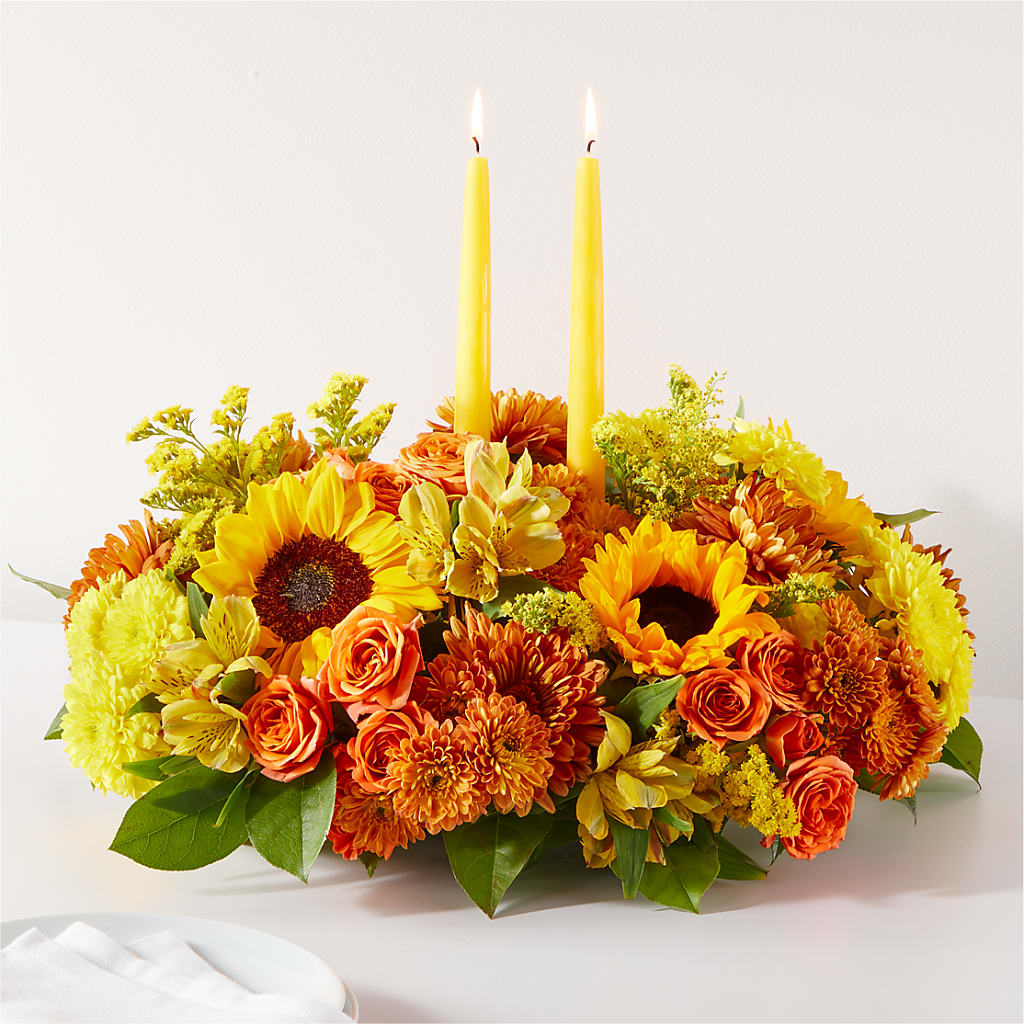 Autumn Harmony Centerpiece – MIDTOWN FLORIST, Kenosha WI