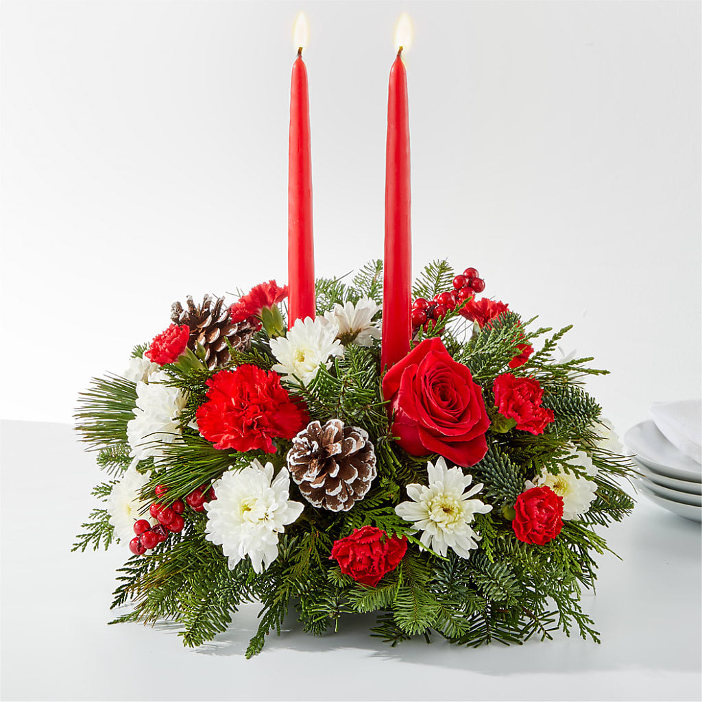 Holiday Soiree Centerpiece – MIDTOWN FLORIST, Kenosha WI