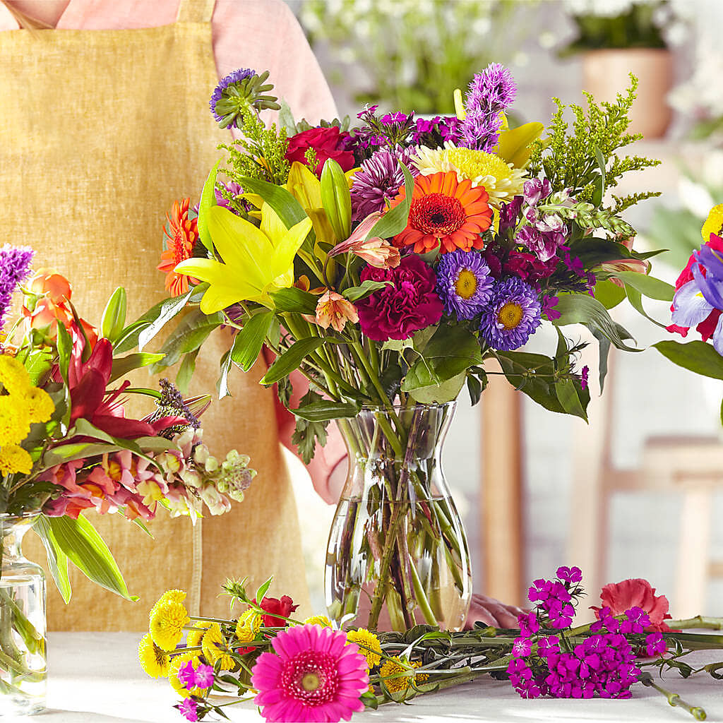 Bold & Bright – A Florist Original –  Aiello Mid-town Florist, Kenosha WI