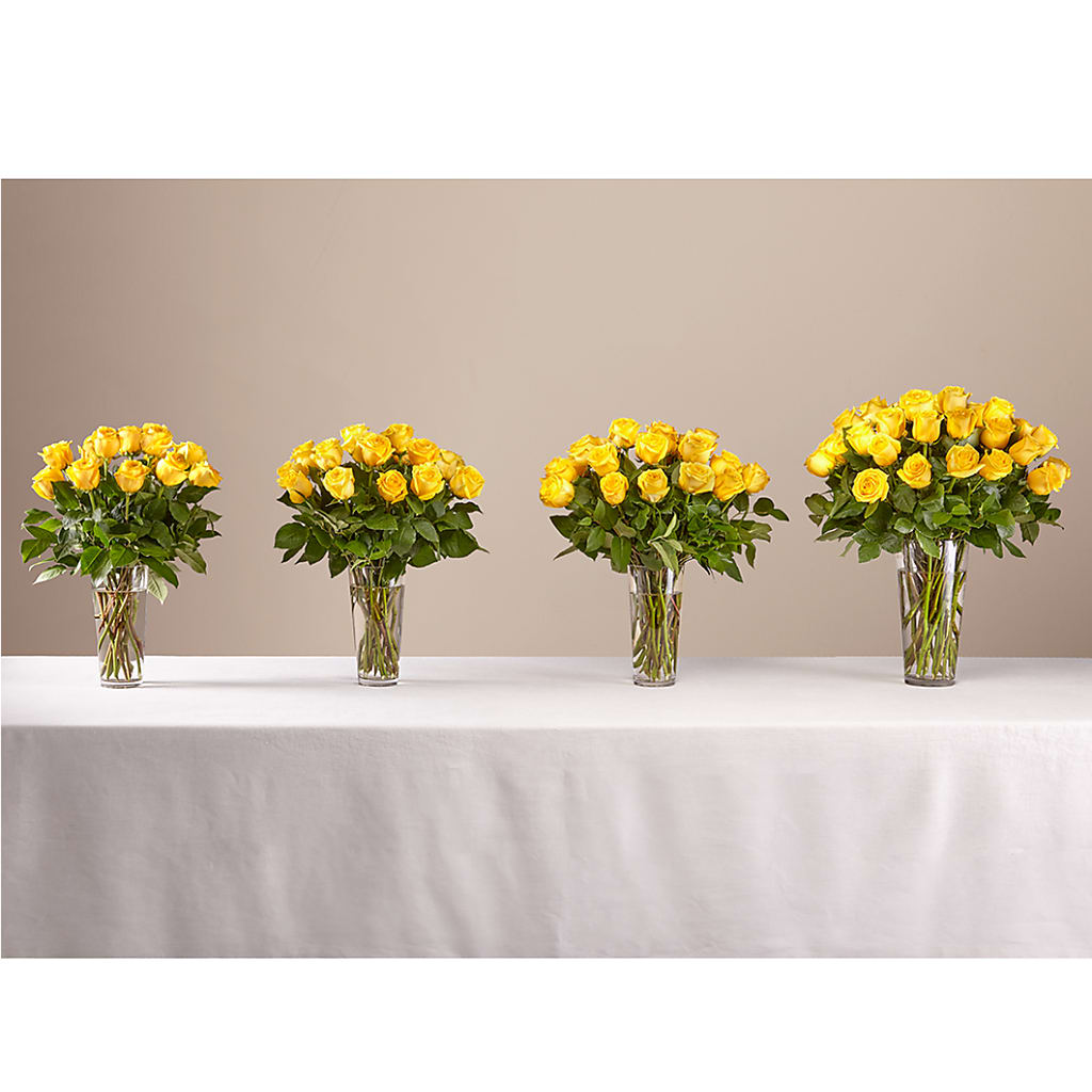 Long Stem Yellow Rose Bouquet –  Aiello Mid-town Florist, Kenosha WI
