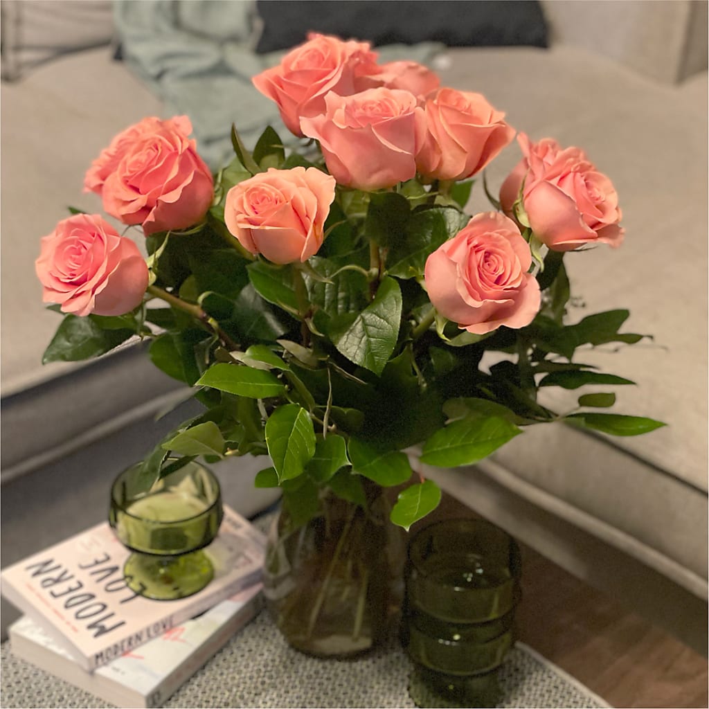 Long Stem Pink Rose Bouquet –  Aiello Mid-town Florist, Kenosha WI