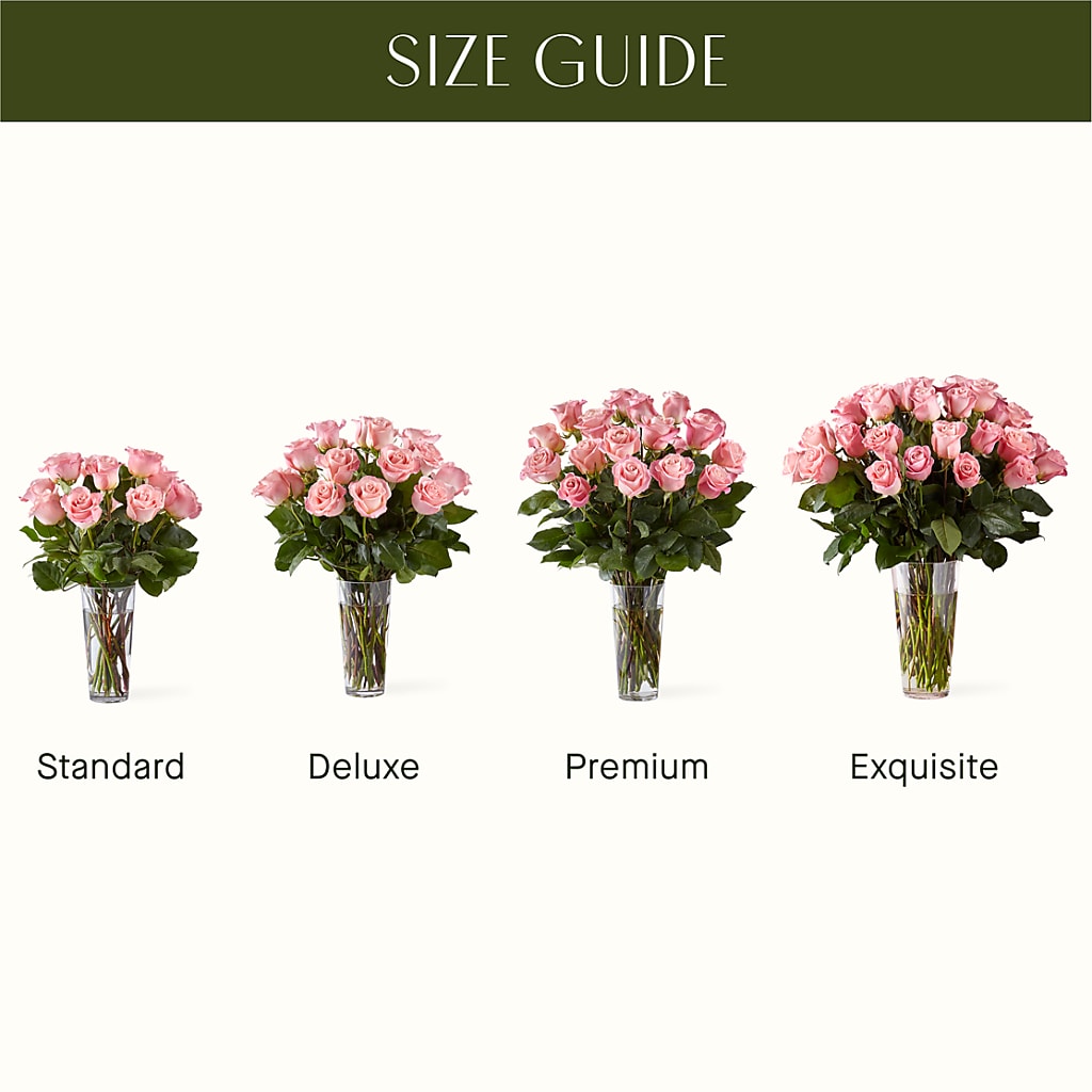 Long Stem Pink Rose Bouquet –  Aiello Mid-town Florist, Kenosha WI