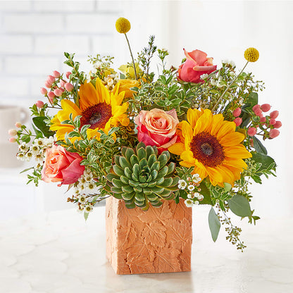 Sunflower Season Bouquet –  Aiello Mid-town Florist Inc, Kenosha WI