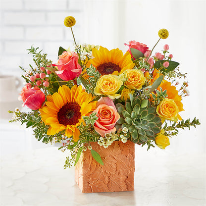 Sunflower Season Bouquet –  Aiello Mid-town Florist Inc, Kenosha WI