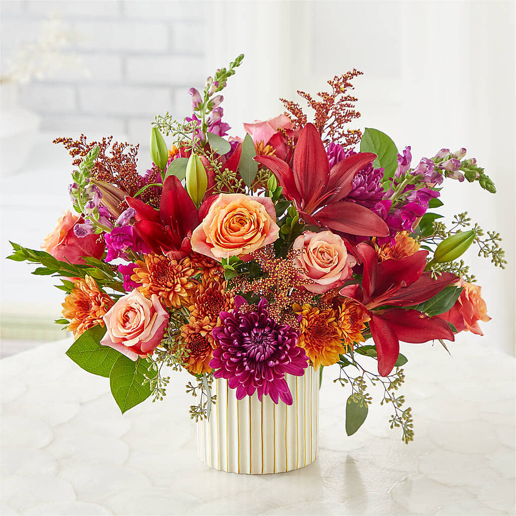 Burgundy Landscape Bouquet –  Aiello Mid-town Florist Inc, Kenosha WI