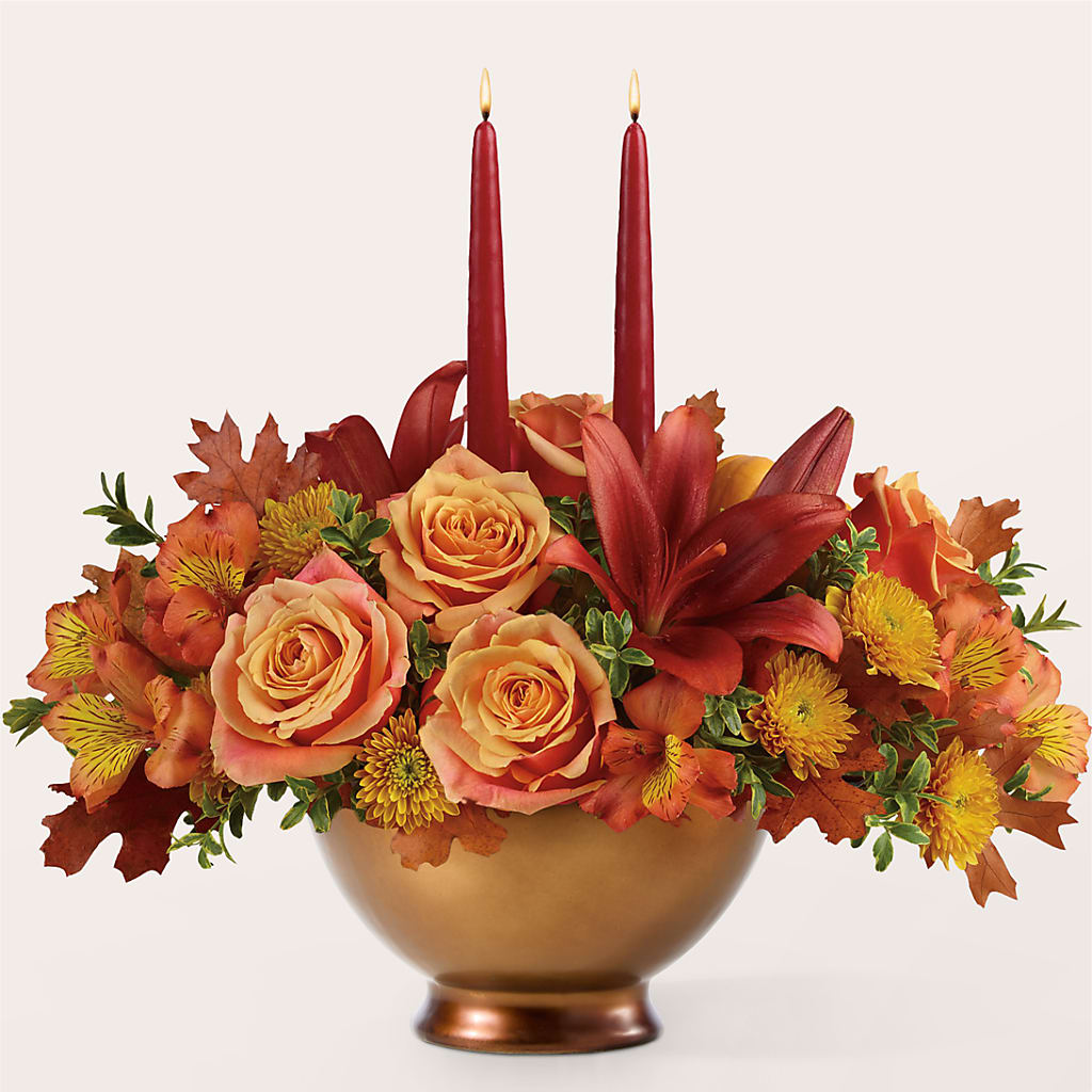Harvest Table Centerpiece –  Aiello Mid-town Florist Inc, Kenosha WI