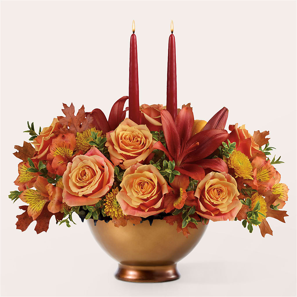 Harvest Table Centerpiece –  Aiello Mid-town Florist Inc, Kenosha WI