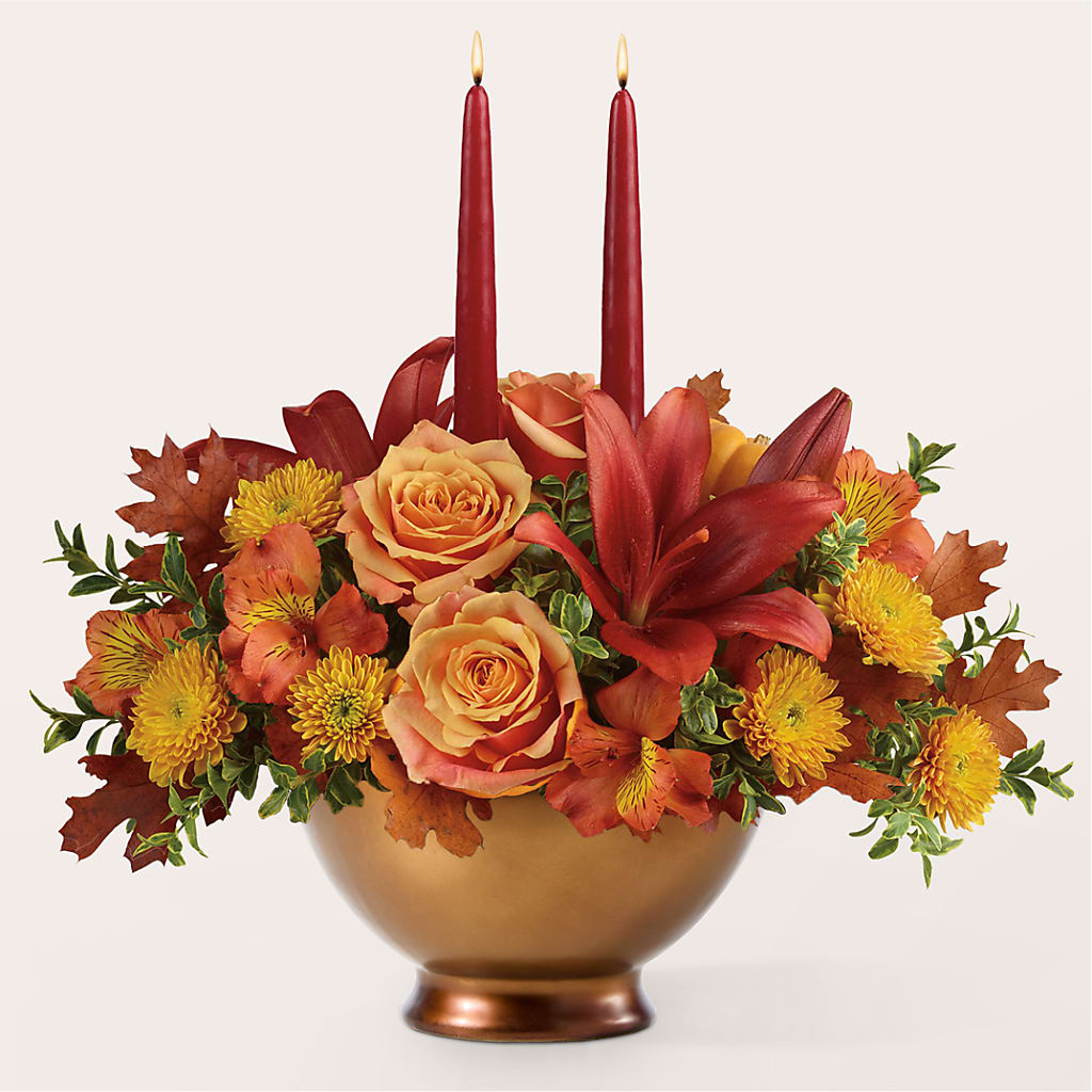 Harvest Table Centerpiece –  Aiello Mid-town Florist Inc, Kenosha WI