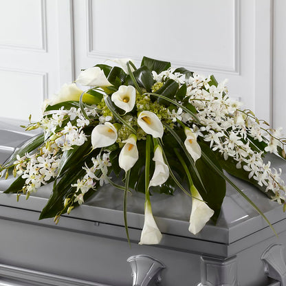 Angel Wings Casket Spray – MIDTOWN FLORIST, Kenosha WI