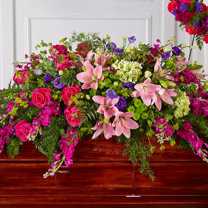 Radiant Tribute Casket Spray – MIDTOWN FLORIST, Kenosha WI