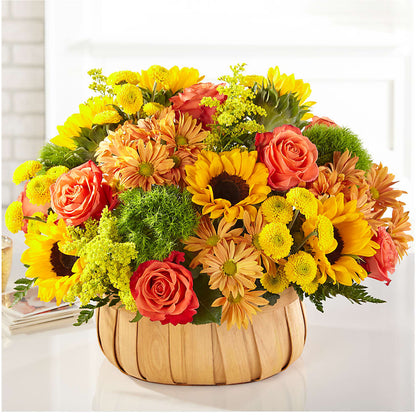 Harvest Sunflower Basket –  Aiello Mid-town Florist, Kenosha WI
