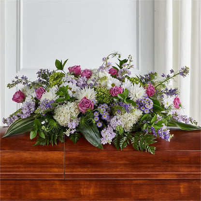 Meadows of Serenity Casket Spray – MIDTOWN FLORIST, Kenosha WI