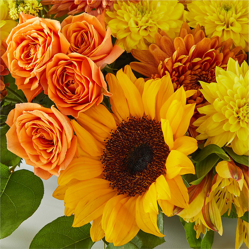 Autumn Harmony Centerpiece –  Aiello Mid-town Florist, Kenosha WI
