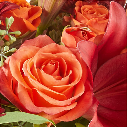 Crimson Leaves Bouquet –  Aiello Mid-town Florist, Kenosha WI
